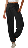 1 x RAW Customer Returns FEOYA jogging bottoms women s black jogging bottoms women s loose fit jogging bottoms women s high waist leisure trousers sports trousers long sweatpants sweatpants women s cotton training trousers fitness - RRP €29.99