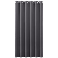 1 x RAW Customer Returns PONY DANCE Room Divider Curtain Grey Opaque - Eyelet Curtain 1 Piece H 210 x W 200 cm Blackout Curtains Living Room Extra Wide Curtains with Eyelets Thermal Curtain against Cold and Heat - RRP €39.95