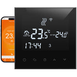 1 x RAW Customer Returns Beok Smart underfloor heating thermostat, programmable WiFi thermostats for hot water heating equipment, compatible with Google Home Alexa Voice Assistant, Max 3A TGT70WIFI-WP black - RRP €49.4