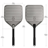 1 x RAW Customer Returns Ga HOMEFAVOR 12 inch pizza peel Perforated 8 inch pizza turner Pizza shovel made of anodized aluminum Pizza shovel with removable handle for oven Pizza oven - RRP €55.07