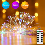 2 x RAW Customer Returns ZEEFO Colorful 20 m 200 LED fairy lights battery outdoor fairy lights for Christmas, bedroom, party, wedding - RRP €19.78