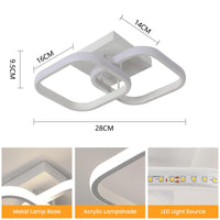 1 x RAW Customer Returns Goeco LED Ceiling Light, 21W 2300LM Modern Square Ceiling Lamp, 3000K 4500K 6500K Indoor LED Chandelier Light for Corridors, Balconies, Kitchens, White - RRP €32.96