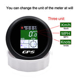 1 x RAW Customer Returns Geloo 85mm GPS Speedometer TFT adjustable Mph Knots Km h Digital Speedometer Odometer with GPS Antenna for Boat Car RV Motorhome Black  - RRP €68.84