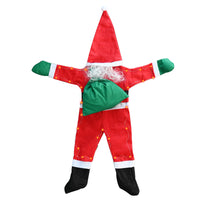 1 x Brand New 110 cm Christmas Hanging Santa Claus Suit, Climbing Hanging Santa Claus, Outdoor Hanging Santa Claus with LED Light for Roof Balcony Window Christmas Tree Car Fireplace Decoration - RRP €20.4