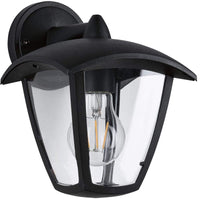 1 x RAW Customer Returns CGC Lighting Lantern for the outside wall black downwards of the standard lamp E27 direction - RRP €27.99