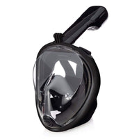 1 x RAW Customer Returns Lamker snorkel mask full mask diving mask adults women 180 field of view full face mask diving mask anti-fog anti-leak effortless breathing snorkel mask with camera holder black - RRP €22.98