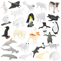 1 x Brand New Mineup Mini Plastic Polar Animal Figure, 26 Pieces Arctic Animals Figures Set, Sea Animals Toys, Mini Penguins Dolphin Polar Bears Ocean Polar Animals Easter Egg Filler Birthday Decoration - RRP €16.88