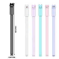 3 x Brand New Lucywey 24 pieces black gel pens 0.5 mm cartoon cute cat gel pen ink rollerball pen set novelty gel pens for school office supplies for children adults students stationery school office - RRP €50.4