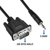 1 x RAW Customer Returns MEIRIYFA DB9 to 3.5mm Serial Cable, RS232 DB9 9 Pin Male to DC3.5mm 1 8in , Stereo TRS Serial Data Cable, 1.8m DB9  - RRP €25.2