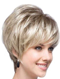 1 x RAW Customer Returns Tsnomore More Stylish Shaggy Blonde Short Straight Capless Synthetic Wig - RRP €20.16