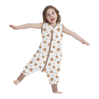 1 x RAW Customer Returns LAT LEE AND TOWN Baby Sleeping Bag Summer with Feet 0.5TOG 100 Cotton Sleeveless Summer Sleeping Bag with Legs for Kids Girls and Boys Hedgehog, L  - RRP €20.16