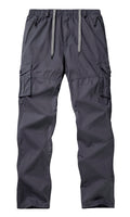 1 x RAW Customer Returns KTWOLEN Men s Casual Cargo Pants Joggers Multi Pockets Military Tactical Combat Trousers L, A Grey  - RRP €33.99