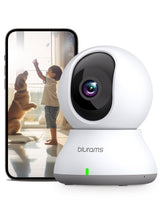 1 x RAW Customer Returns blurams Internal Wi-Fi Camera, 2K Surveillance Camera, 360 Rotation, Night Vision, Motion Tracking, Two-Way Audio Compatible with Alexa Google Assistant IFTTT - RRP €29.99