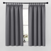 1 x RAW Customer Returns PONY DANCE Curtains Gray Opaque Set of 2 Curtains 160 cm High Ruffle Tape Bedroom Curtains and Curtains Heat-Insulating Thermal Curtain Cold Protection Ruffle Tape H 160 x W 140 cm - RRP €25.96