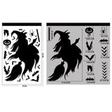 55 x Brand New Halloween window stickers, 4 sheets of cute pumpkin skeleton, ghost witch, bats, spider web sticker, Halloween decoration, window film for Halloween party - RRP €1122.0