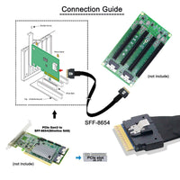 1 x RAW Customer Returns ChenYang CY SFF-8654 8i 74 pin host male to SFF-8654 74 pin male PCI-E Slimline SAS 4.0 target cable 50cm - RRP €29.99