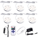 1 x RAW Customer Returns AIBOO under cabinet light kitchen LED 6-piece complete set, LED under cabinet lights with remote control, kitchen lamps showcase lighting natural white 4000K, LED under cabinet light set including all accessories - RRP €40.13