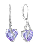 1 x RAW Customer Returns YL Women Heart Earrings 925 Sterling Silver Drop Earrings June Birthstone Alexandrite Jewelry Gifts for Mother Girlfriend Ladies - RRP €69.99