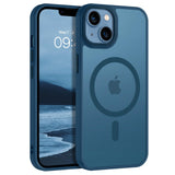 1 x RAW Customer Returns VENINGO Case for iPhone 13 14 6.1 inch, Compatible with MagSafe, Protective Case Shockproof Matte Transparent 360 Degree Heavy Duty Full Body Protection Bumper Blue  - RRP €21.6