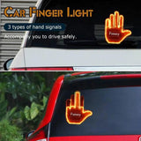 1 x RAW Customer Returns Funny Car Finger Light with Remote Control, Give the Bird Love Wave to Driver, Road Rage Signs, Middle Finger Gesture LED Light, Car Accessories for Men Women - RRP €14.18