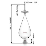 1 x RAW Customer Returns QWORK Borosilicate Glass Conical Separatory Funnel with 24 29 Joints and PTFE Stopper, Separatory Funnel Laboratory Funnel - 1000ml - RRP €39.4