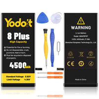 1 x RAW Customer Returns 4500mAh Battery for iPhone 8 Plus, Yodoit Upgraded High Capacity Replacement Battery 0 Cycle for iPhone 8 Plus Model A1864 A1907 A1908 with Full Repair Tools Kits - RRP €19.4