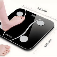 3 x RAW Customer Returns Body fat scales, people scales with app, digital personal scales test winner, scales with body fat and muscle mass MAX 180 kg - RRP €59.46