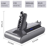 1 x RAW Customer Returns LabTEC Replacement Battery for Dyson V10 V10 Animal V10 Absolute V10 Mot rhead Vacuum Cleaner 25.2V 3800mAh - RRP €37.43