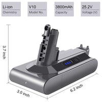 1 x RAW Customer Returns ARyee V10 battery compatible with Dyson V10 Animal V10 Absolute V10 Motorhead V10 Fluffy V10 Total Clean cordless vacuum cleaner 25.2V 3800mAh  - RRP €42.12