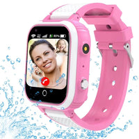 1 x RAW Customer Returns Kesasohe 4G Smart Watch Boy, Girl with GPS HD Video Calls SOS Family Chat IP68 Waterproof Game Camera Alarm Clock Stopwatch Class Mode, Smartwatch for Children Girls 4-16 - RRP €70.58