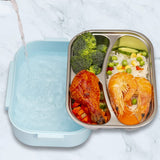 1 x RAW Customer Returns Bento Boxes, Stainless Steel Lunch Box Containers with Divider, Stainless Steel Dinnerware Set, Insulated Lunch Boxes with Spoon and Fork for Adults Kids Small  - RRP €17.04