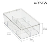 1 x RAW Customer Returns mDesign kitchen organizer practical tea box with lid for kitchen and pantry storage box with 12 compartments for tea, coffee, spices and other food transparent - RRP €24.19