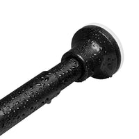 1 x RAW Customer Returns Telescopic Shower Curtain Pole Stainless Steel No Hole Telescopic Rod for Bathroom Bathtub Closet 70-195cm Matte Black  - RRP €22.8