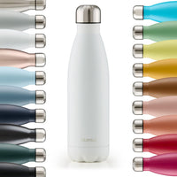 1 x RAW Customer Returns Blumtal drinking bottle stainless steel Charles - Thermos bottle 1000 ml - BPA-free thermo drinking bottle cold warm - leak-proof drinking bottle 1L stainless steel - water bottle stainless steel - Dove Grey - Grey- - RRP €21.98