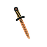 1 x RAW Customer Returns Liontouch WoodyLion Toy Sword, Gold Black Small Wooden-like dagger with gemstone made of flexible foam for boys Safe accessory for role play, dress-up knight costumes - RRP €10.81