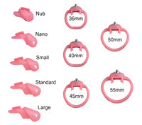 1 x RAW Customer Returns SeLgurFos Chastity Belt for Men, Chastity Cage Penis Cage Resin 3D Men Cock Cage HT-V5 Chastity Device Set Bondage Sex Toy Pink, Standard-40mm  - RRP €19.66