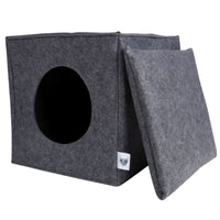 1 x Brand New VIIRKUJA felt cat cave in grey including cushion Suitable for e.g. IKEA Expedit Kallax shelf - Extra fluffy cushion - Particularly stable and warm - RRP €46.99