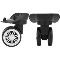 1 x RAW Customer Returns Alomejor Luggage Suitcase Wheels Replacement Universal Casters for Travel Suitcase Double Row Mute Suitcase Wheels Repair Wheel, Polypropylene PP , Black - RRP €57.7