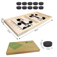 2 x RAW Customer Returns Slingshot puck board games, sling puck table games chess bumper 2 in 1 table hockey winner toy for parents and children - RRP €40.32