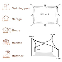 2 x RAW Customer Returns LOVE STORY Sun Sail Rectangular 2x3m Sun Protection Balcony Terrace HDPE UV Protection Breathable for Garden Outdoor, Anthracite - RRP €40.32