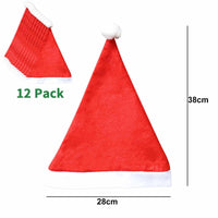 2 x RAW Customer Returns VFZILH Christmas Hat Pack of 12 Santa Hats Adult Santa Hats for Children Baby Christmas Hats Multipack Large Quantity Santa Hat Set Adult Christmas Hat - RRP €22.18