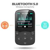 1 x RAW Customer Returns AGPTEK MP3 Player Bluetooth 5.3 Sport 32GB with 1.5 inch TFT color screen, mini music player with clip, supports up to 128GB TF card, with volume button, FM radio, pedometer, black - RRP €40.99