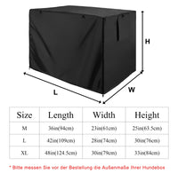 1 x RAW Customer Returns Sensong Dog Cage Cover for Wire Cages 139.1x96.2x115.3cm Covers Dog Cages Dog Box Cover Windproof Durable Black for Dog Houses Dog Cage Accessories Indoor Outdoor Home - RRP €22.88