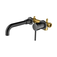 1 x RAW Customer Returns Rainsworth 2-hole bathroom faucet 360 rotatable faucet washbasin wall mounting, concealed faucet washbasin, single lever bidet faucet, bathroom faucet black - RRP €80.66