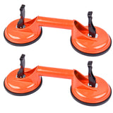 1 x RAW Customer Returns Suction lifter set of 2 glass suction cup suction lifter tile vacuum lifter strong suction cup 80kg load capacity thickened aluminum alloy suction cup glass lifter for transporting tiles, laminate, glass,  orange - RRP €21.17