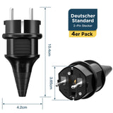 36 x Brand New Schuko plug with kink protection, 3 pieces of protective contact plug 250V 16A with screwdriver, IP44 waterproof power plug for 6-16 mm outdoor cable, black - RRP €369.72