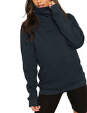 1 x RAW Customer Returns ELFIN women s hoodie sweatshirt long-sleeved hooded sweater winter pullover high collar sweat jacket hooded sweaters, navy blue, S - RRP €40.33