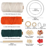 1 x RAW Customer Returns UHAPEER Macrame Yarn DIY Kit, Cotton Yarn Dream Catcher Craft Set, Natural Cotton Rope for Adults Beginners, with 3 mm Macrame, Wooden Beads, Wooden Rings, Dream Catcher Rings - RRP €19.32