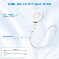 1 x RAW Customer Returns MoKo Magnetic Charger Compatible with Huawei Watch GT 4 GT 3 GT 3 Pro GT 2 Pro Watch 4 4 Pro 3 3 Pro Ultimate, Portable Charging Dock with 100 CM Separate Charging Cable, White - RRP €9.32