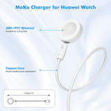 1 x RAW Customer Returns MoKo Magnetic Charger Compatible with Huawei Watch GT 4 GT 3 GT 3 Pro GT 2 Pro Watch 4 4 Pro 3 3 Pro Ultimate, Portable Charging Dock with 100 CM Separate Charging Cable, White - RRP €9.32